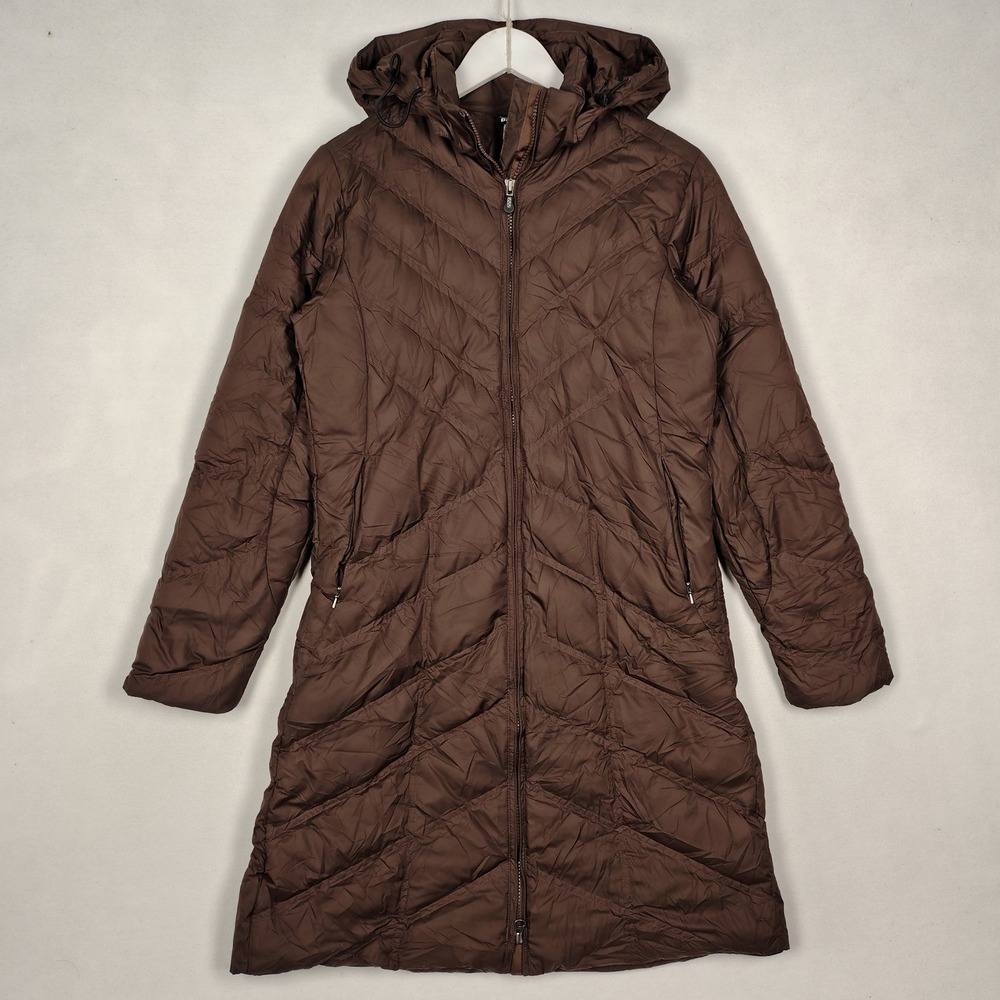 Patagonia Womens Fiona Parka Brown Quilted Hooded Insulated Jacket 28436 S